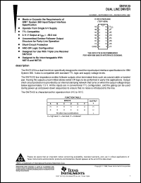 SN75123N datasheet:  DUAL LINE DRIVER SN75123N