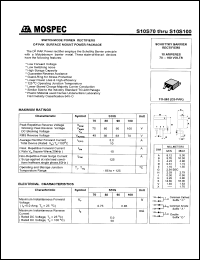 S10S100 datasheet: 100V switchmode power rectifier S10S100