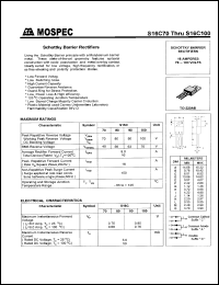 S16C80 datasheet: 80V schottky barrier rectifier S16C80