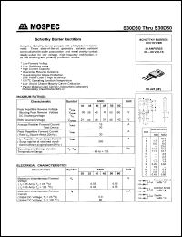 S30D35 datasheet: 35V schottky barrier rectifier S30D35