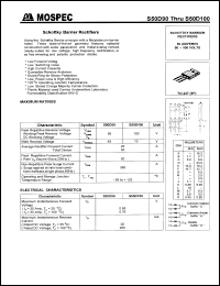 S50D100 datasheet: 100V schottky barrier rectifier S50D100