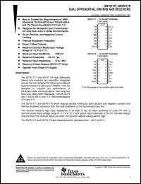 SN751178NSLE datasheet:  DUAL DIFFERENTIAL  DRIVER/RECEIVER PAIRS SN751178NSLE