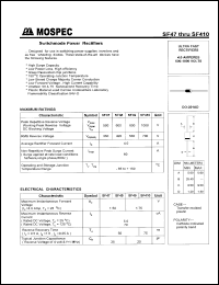 SF47 datasheet: 500V switchmode power rectifier SF47