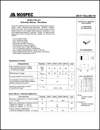 SK18 datasheet: 80V suface mount schottky barrier rectifier SK18