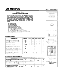 SR210 datasheet: 100V suface mount schottky barrier rectifier SR210