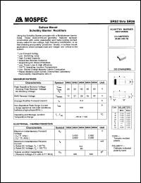 SR54 datasheet: 40V suface mount schottky barrier rectifier SR54