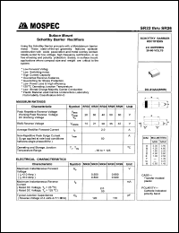 SR23 datasheet: 30V suface mount schottky barrier rectifier SR23