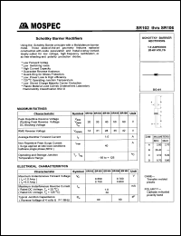 SR105 datasheet: 50V  schottky barrier rectifier SR105