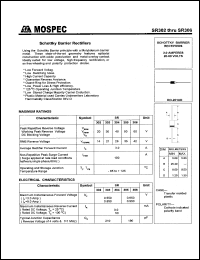 SR302 datasheet: 20V  schottky barrier rectifier SR302