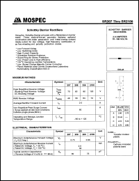 SR209 datasheet: 90V  schottky barrier rectifier SR209