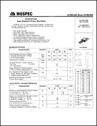U16C40 datasheet: 400V switchmode dual ultrafast power rectifier U16C40