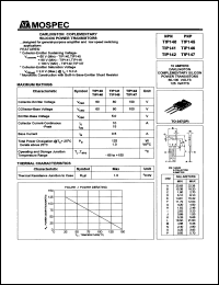 TIP147 datasheet: 100V 10A darlington coplementary silicon power transistor TIP147