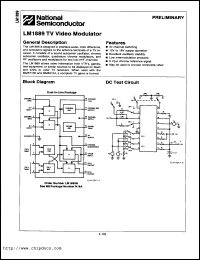 LM1889N datasheet: TV video modulator LM1889N