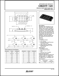 CM20TF-12H datasheet: 20 Amp IGBT module for high power switching use insulated type CM20TF-12H