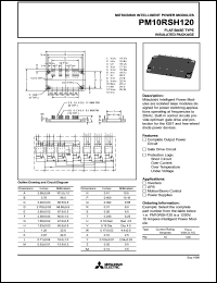 PM10RSH120 datasheet: 10 Amp intelligent power module for flat-base type insulated package PM10RSH120