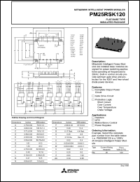 PM25RSK120 datasheet: 25 Amp intelligent power module for flat-base type insulated package PM25RSK120