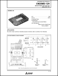 CM20MD-12H datasheet: 20A IGBT module for medium power switching use, insulated type CM20MD-12H