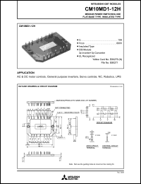 CM10MD1-12H datasheet: 10A IGBT module for medium power switching use, flat-base type, insulated type CM10MD1-12H