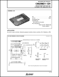 CM20MD1-12H datasheet: 20A IGBT module for medium power switching use, flat-base type, insulated type CM20MD1-12H