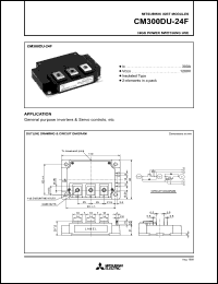 CM300DU-24F datasheet: 300A IGBT module for high power switching use CM300DU-24F