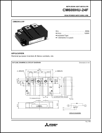 CM600HU-24F datasheet: 600A IGBT module for high power switching use CM600HU-24F