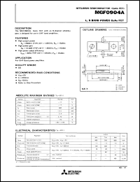 MGF0904A datasheet: L, S band power GaAs fet MGF0904A