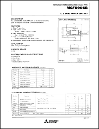 MGF0906B datasheet: L, S band power GaAs fet MGF0906B