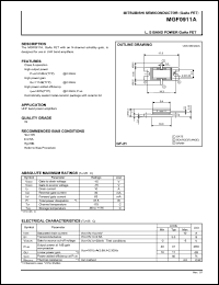 MGF0911A datasheet: L, S band power GaAs fet MGF0911A