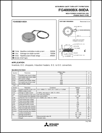FG4000BX-90DA datasheet: Gate turn-off thyristor for high power inverter use press pack type FG4000BX-90DA