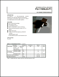 FU-116SLD-F1 datasheet: SC-connectorized module FU-116SLD-F1