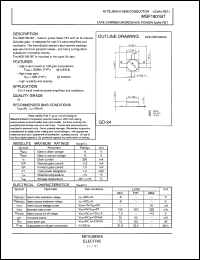 MGF1801BT datasheet: Tape carrier microwave power GaAs fet MGF1801BT