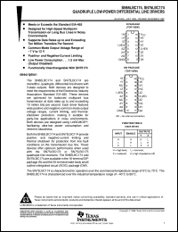 SN65LBC174DWR datasheet:  QUADRUPLE LOW-POWER DIFFERENTIAL LINE DRIVER SN65LBC174DWR