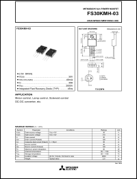 FS30KMH-03 datasheet: 10A power mosfet for high-speed switching use FS30KMH-03
