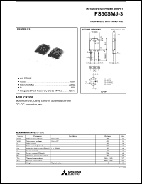 FS50SMJ-3 datasheet: 50A power mosfet for high-speed switching use FS50SMJ-3