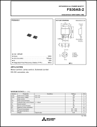 FS30AS-2 datasheet: 30A power mosfet for high-speed switching use FS30AS-2