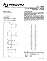 PI3C34X245B datasheet: 2.5/3.3V, high bandwidth, hot insertion 32-bit, 2-port bus switch PI3C34X245B