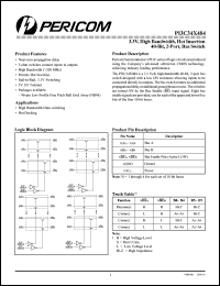 PI3C34X484NB datasheet: 3.3V, high bandwidth, hot insertion 40-bit, 2-port bus switch PI3C34X484NB