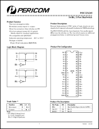 PI5C32X245B datasheet: 16-bit, 2-port bus switch PI5C32X245B