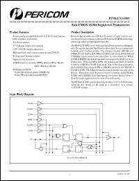 PI74LCX16501A datasheet: Fast CMOS 18-bit register transceiver PI74LCX16501A