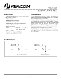 PI74LCX16827V datasheet: Fast CMOS 3.3V 20-bit buffer PI74LCX16827V