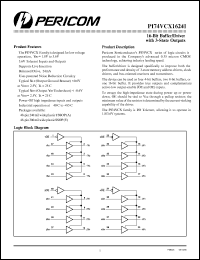 PI74VCX16241V datasheet: 16-bit buffer/driver with 3-state outputs PI74VCX16241V