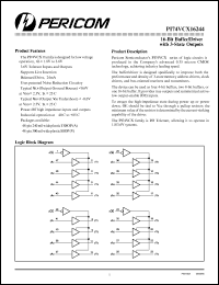 PI74VCX16244V datasheet: 16-bit buffer/driver with 3-state outputs PI74VCX16244V