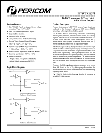 PI74VCX16373V datasheet: 16-bit transparent D-type latch with 3-state outputs PI74VCX16373V