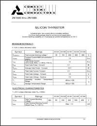 2N1595 datasheet: 50V Silicon thyristor 2N1595