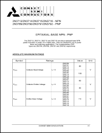 2N3791 datasheet: 80V Epitaxial-base NPN-PNP 2N3791