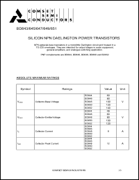 BD644 datasheet: 60V silicon NPN daelington power transistor BD644