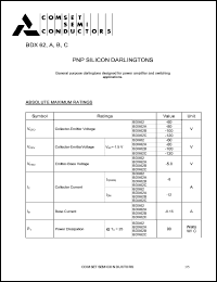 BDX62 datasheet: 60V PNP silicon  darlington BDX62