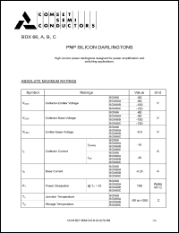 BDX66 datasheet: 60V PNP silicon  darlington BDX66