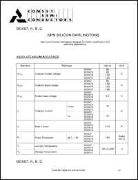 BDX67B datasheet: 100V NPN silicon  darlington BDX67B