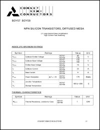 BDY57 datasheet: 80V NPN silicon transistot, diffused mesa BDY57